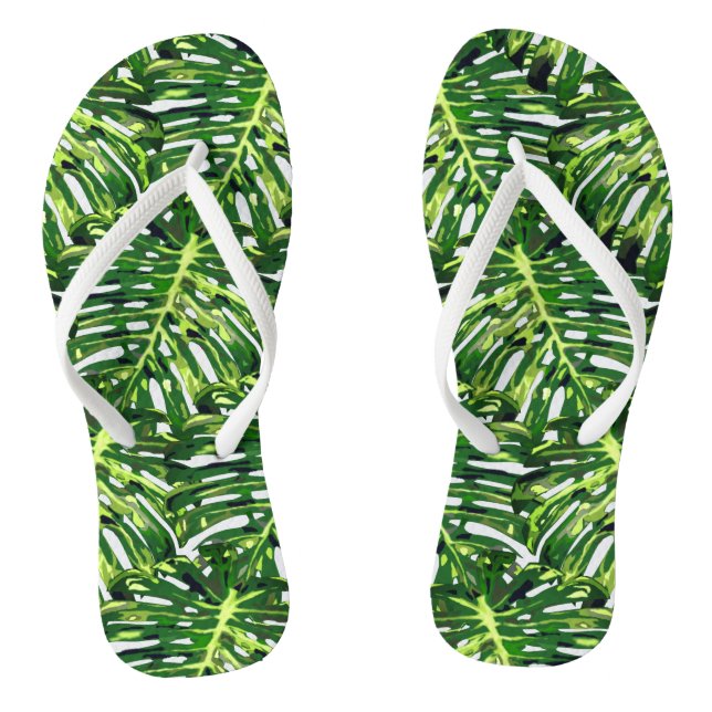 Tongs Feuilles de Monstera Tropical (Semelle)