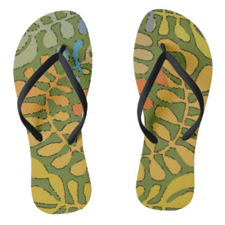 Tongs Feuilles forestiers