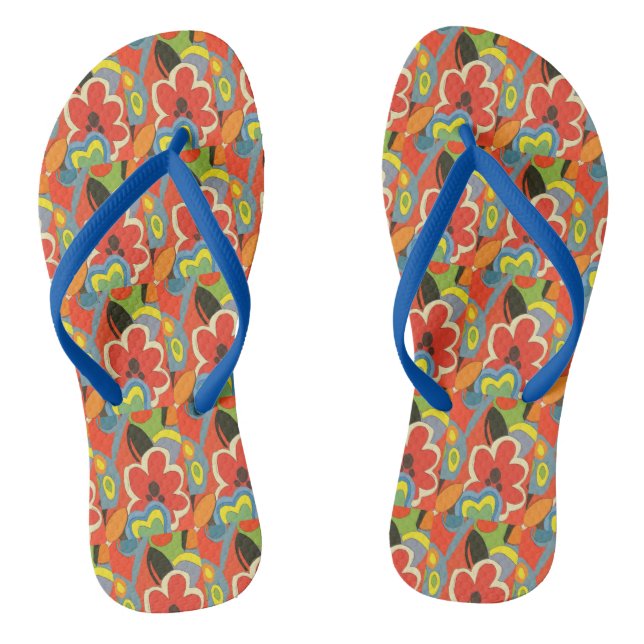 Tongs Feuilles hawaïens, style MAtisse (Semelle)