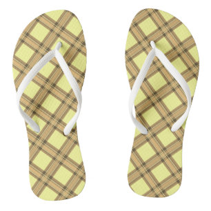 Tongs Feuilles Jaunes Plaid