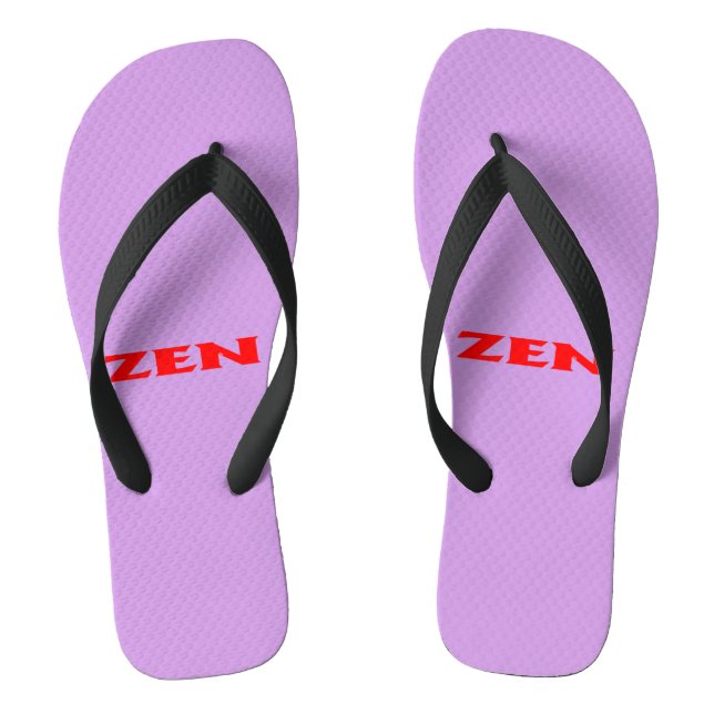 Tongs Feuilles larges lilas rouge zen (Semelle)