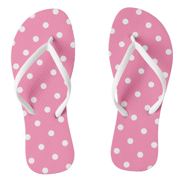 Tongs Feuilles Pois roses (Semelle)
