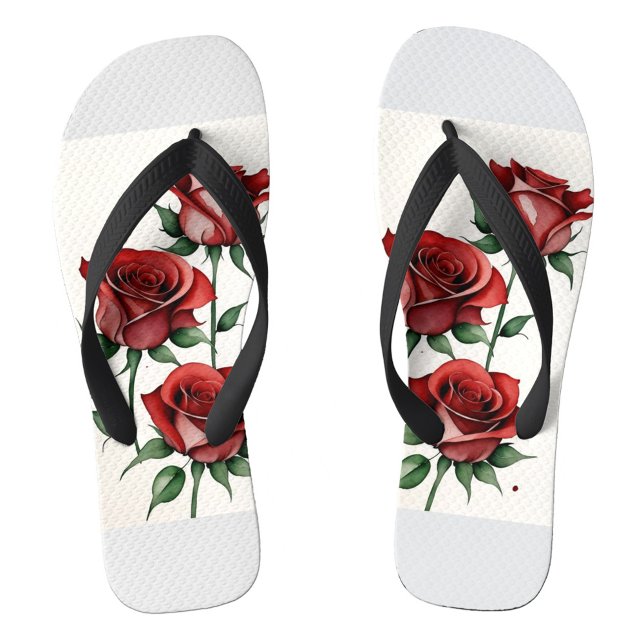 Tongs Feuilles roses (Rose Art Summer Flip Flops!)