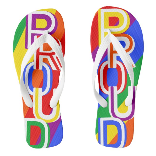 Tongs Fierté arc-en-ciel LGBTQIA Flip Flops (Semelle)