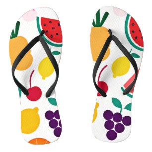 Tongs Fiesta de fruits de néon coloré