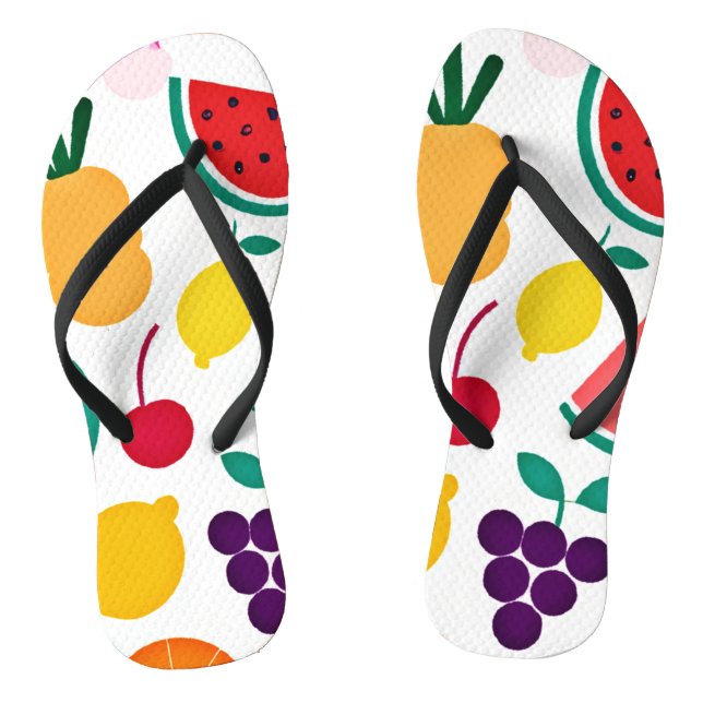 Tongs Fiesta de fruits de néon coloré (Semelle)