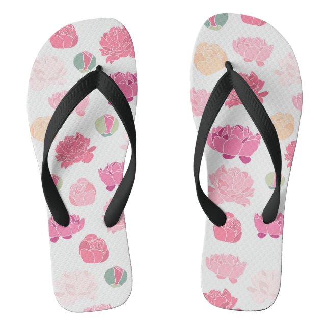 Tongs Fille mignonne rose floral (Semelle)