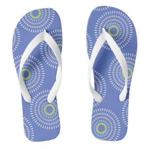 Tongs Fireworks bleu japonais