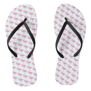 Tongs Flamant rose rose tropical