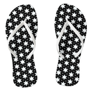 Tongs Flèches Motifs Black et White Star