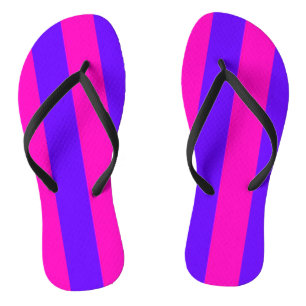 Tongs Flèches rétro néon rose chaud et violet