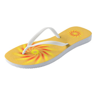 Tongs Flèches - Roue rouge et jaune