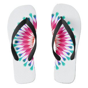 Tongs Fleur de lotus blanc/rose