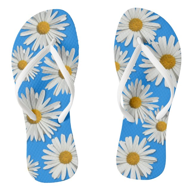 Tongs Fleur de marguerite blanche hippie - Mode tendance (Semelle)