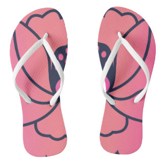 Tongs fleur de pivoine
