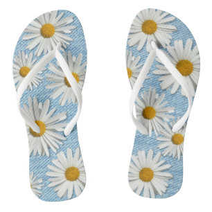 Tongs Fleur Denim Daisy Lavé - Mode tendance