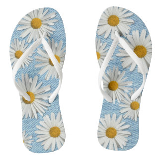 Tongs Fleur Denim Daisy Lavé - Mode tendance