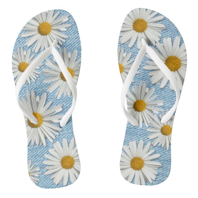 Tongs Fleur Denim Daisy Lavé - Mode tendance (Semelle)
