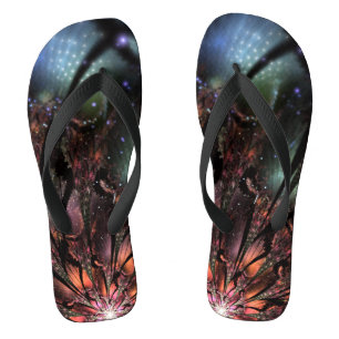 Tongs Fleur imaginaire fractale douce et tendresse