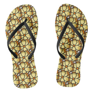 Tongs Fleur jaune