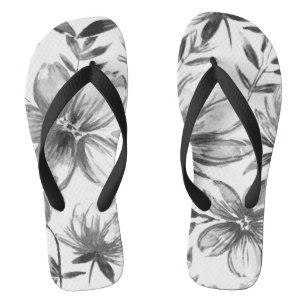 Tongs Fleurs Aquarelles Rouges 4
