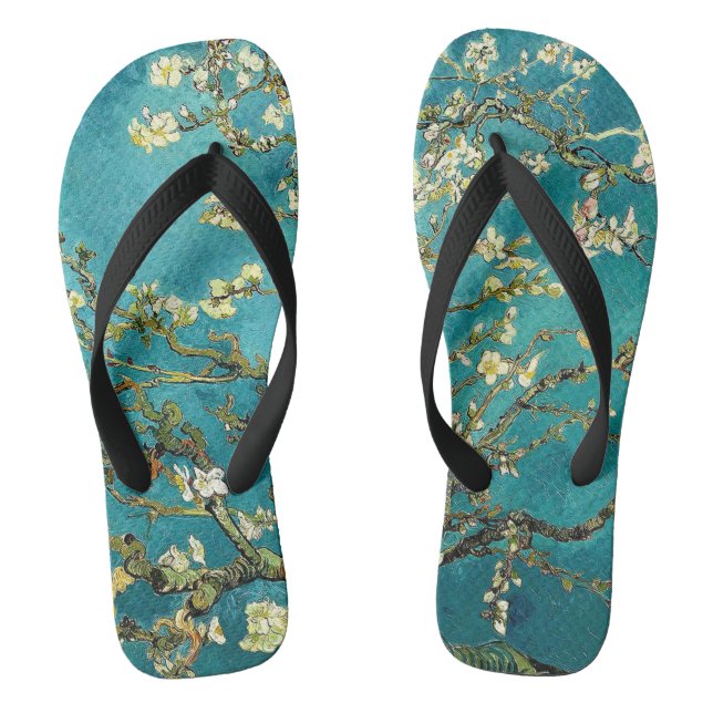 Tongs Fleurs d'amandier de Van Gogh Impressionnisme clas (Semelle)