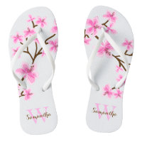 Fleurs de cerisiers roses Monogrammes