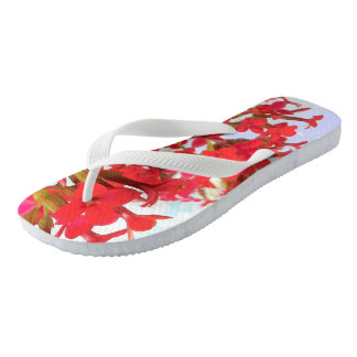 Tongs Fleurs rouges de Kalanchoe