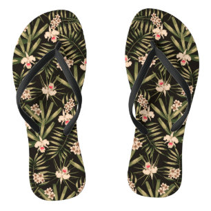 Tongs Fleurs tropicales