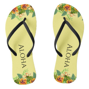 Tongs Fleurs Tropicales Aloha
