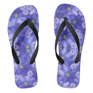 Tongs Fleurs violettes