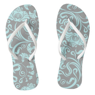 Tongs Flip Flop des femmes Vintages de couleur gris bleu