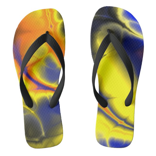 Tongs Flip Flop Psychédéliques Fractales des Année (Semelle)