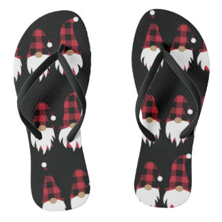 Tongs Flip Flops Adultes Gnome de Noël, Sangles Minces