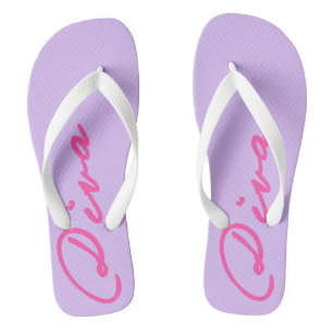 Tongs FLIP FLOPS avec DIVAtude ! (Lettres roses)