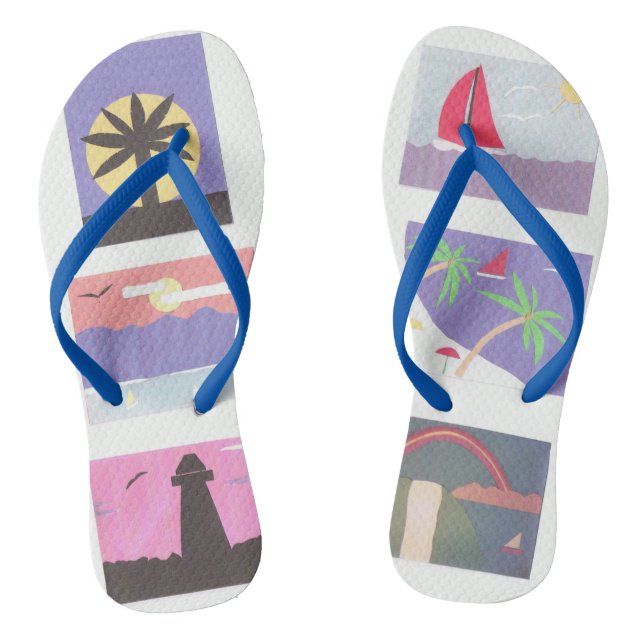 Tongs Flip-flops avec Scènes de plage Flip Flops (Semelle)