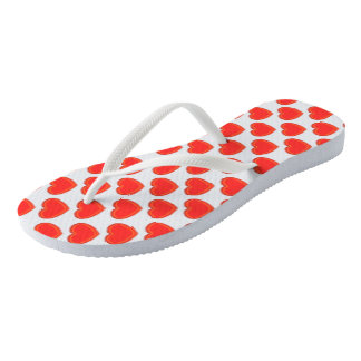 Tongs Flip Flops - Coeurs rouges