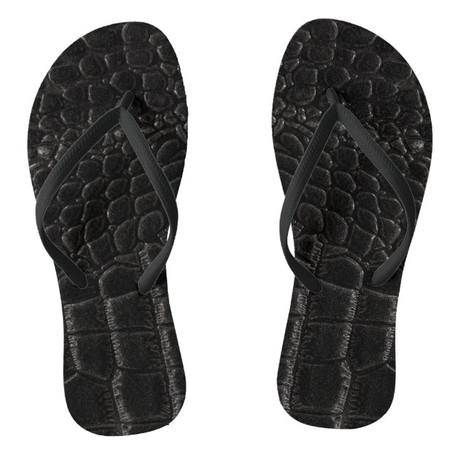 Tongs flip flops crocodile noir (Semelle)