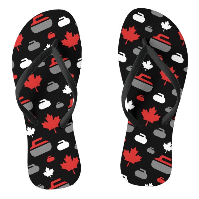 Tongs Flip Flops de Canada Curling Rocks (Semelle)