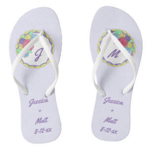 Tongs Flip Flops de la fête de la mariée de gâteau Maria