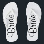 Tongs Flip Flops de mariée le jour du mariage<br><div class="desc">Sois la mariée de la tête aux pieds.</div>