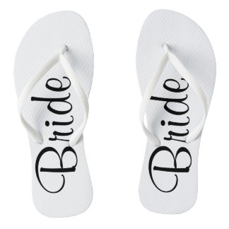 Tongs Flip Flops de mariée le jour du mariage
