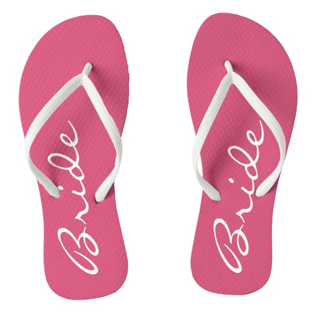 Tongs Flip Flops de mariée rose (Semelle)