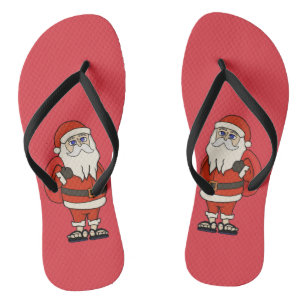 Tongs Flip Flops de Noël du Père Noël