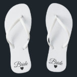 Tongs Flip-Flops - Épouse Fab Coeur<br><div class="desc">Flip Flops for the Bride ! Facilement personnalisable, changez les couleurs de la sangle, les couleurs uniques, ajoutez du texte ou d'autres images !</div>
