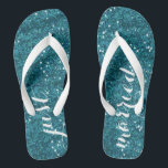 Tongs Flip Flops Mariage Marié (Turquoise)<br><div class="desc">Incontournable pour le jour de mariage,  la lune de miel et n'importe quand après pour la nouvelle mariée à célébrer!</div>
