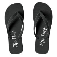 Flip Flops Mariage noir et blanc de nom personnali