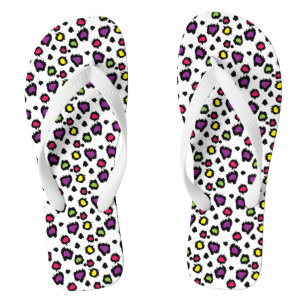 Tongs Flip Flops/Poster de animal multicolore
