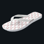Tongs Flip Flops/Red Hearts<br><div class="desc">Flip Flops/Red Hearts/The beach is call, et ces flips flops sont votre réponse ! Profitez de l'été et libérez vos doigts de pieds. Vivez, travaillez et jouez avec vos orteils à l'air. La vie est belle. Tongs faciles à mettre. 100% caoutchouc rend les sandales à la fois poids lourd et...</div>