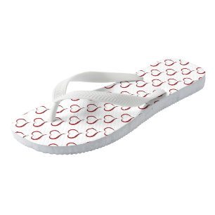 Tongs Flip Flops/Red Hearts